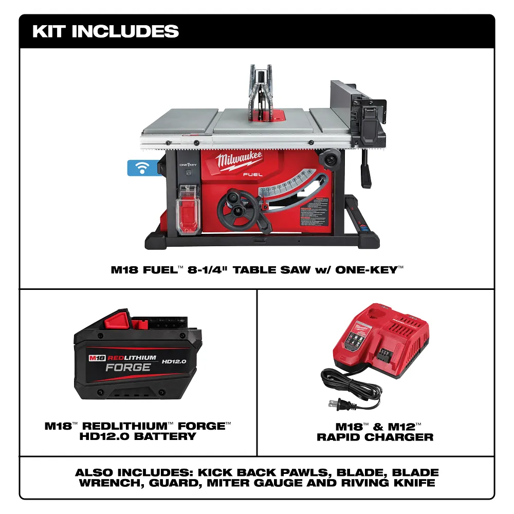 M18 FUEL™ 8-1/4" Table Saw w/ One-Key™ Kit - Image 3
