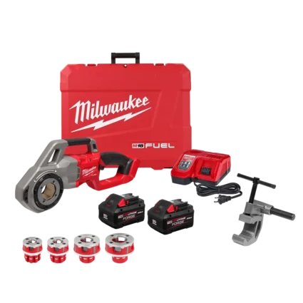 M18 FUEL™ Compact Pipe Threader w/ ONE-KEY™ w/ 1/2″ – 1-1/4″ Compact NPT Forged Aluminum Die Heads