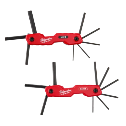 2PC 17-Key Folding Hex Key Sets – SAE/Metric