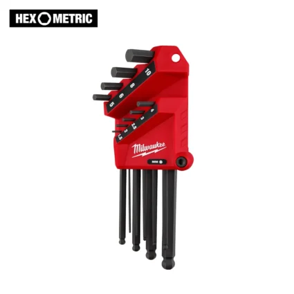 9-Key Ball End L-Style Hex Key Set – Metric