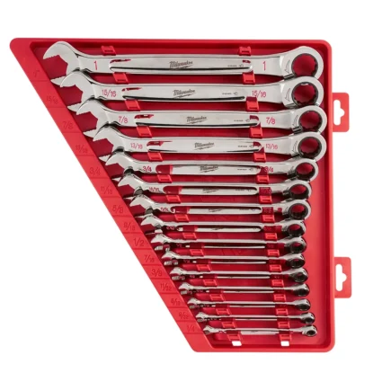 15pc Ratcheting Combination Wrench Set – SAE