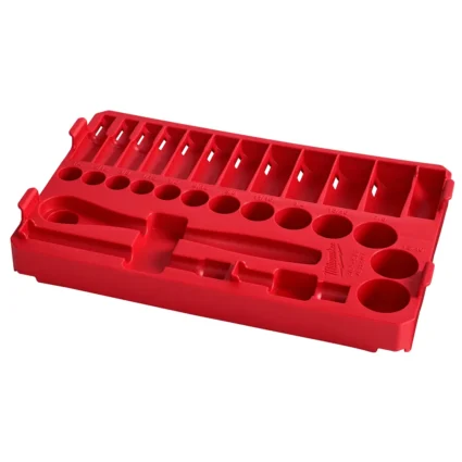 3/8” Drive 28pc Ratchet & Socket Set with PACKOUT™ Low-Profile Compact Organizer – SAE