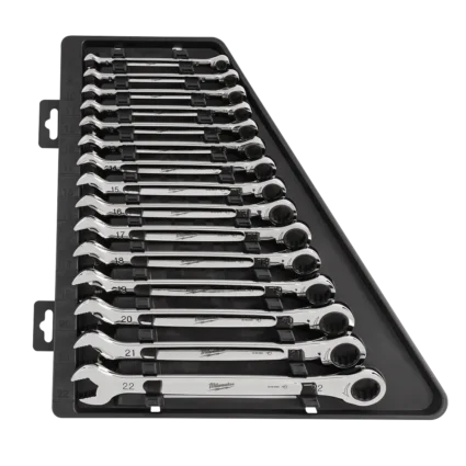 15pc Ratcheting Combination Wrench Set – Metric
