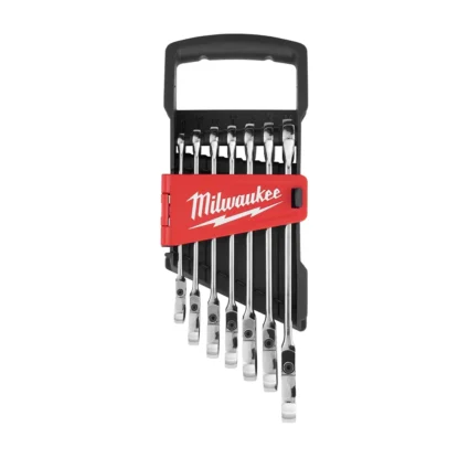 7pc Metric Flex Head Ratcheting Combination Wrench