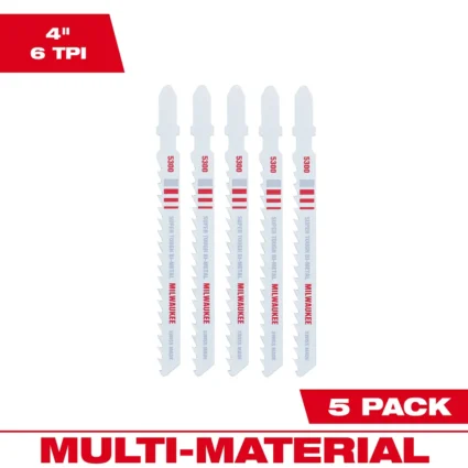 4″ 6TPI T-Shank Multi Material Bi-Metal Jig Saw Blade (5 PK)