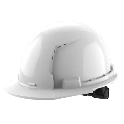 BOLT™ White Front Brim Vented Hard Hat w/6pt Ratcheting Suspension (USA) – Type 1, Class C