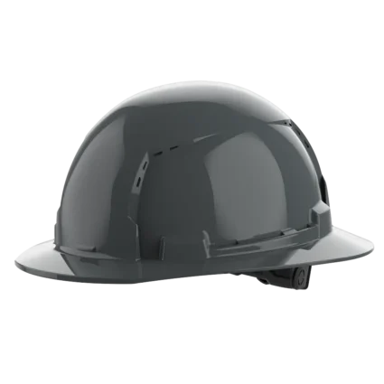 BOLT™ Gray Full Brim Vented Hard Hat w/6pt Ratcheting Suspension (USA) – Type 1, Class C