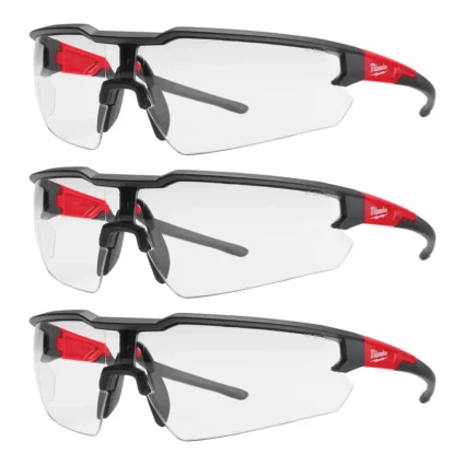 3PK Safety Glasses – Clear Anti-Scratch Lenses