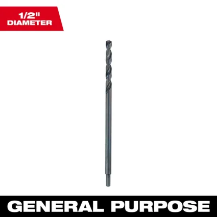 1/2″ x 12″ Aircraft Length Black Oxide Drill Bit