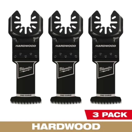 1-3/8” High Carbon Steel Precision Tooth Hardwood Universal Fit Oscillating Multi-Tool Blade (3 PK)