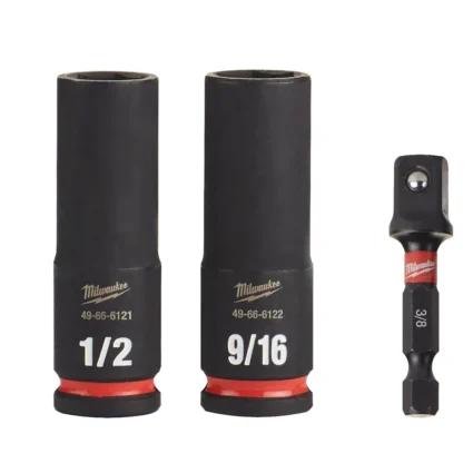3PC SHOCKWAVE™ Impact Duty 3/8″ Drive SAE Deep 6 Point Socket Set
