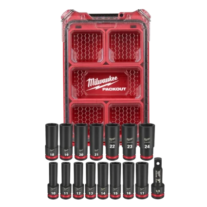16PC SHOCKWAVE™ Impact Duty Socket 1/2” Drive 16PC MM Set with PACKOUT™