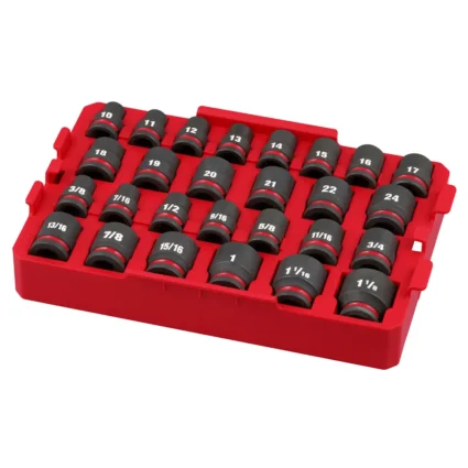 27PC SHOCKWAVE™ Impact Duty Socket 1/2” Drive SAE TRAY Set