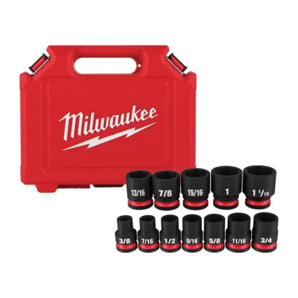 12PC SHOCKWAVE™ Impact Duty 1/2″ Drive SAE Standard 6 Point Socket Set