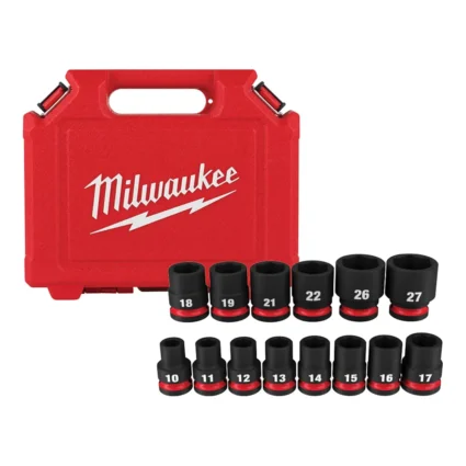 14PC SHOCKWAVE™ Impact Duty 1/2″ Drive Metric Standard 6 Point Socket Set